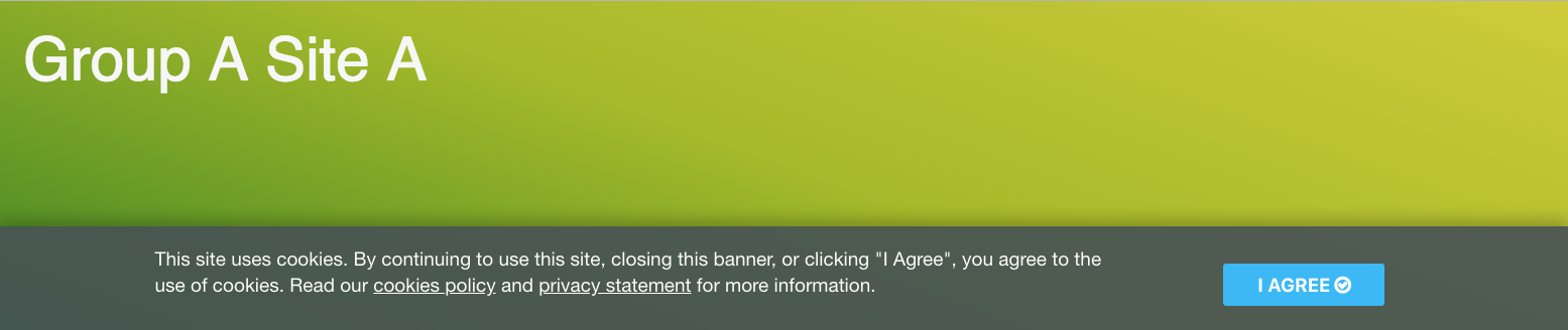 Simple consent banner (button on the right)
